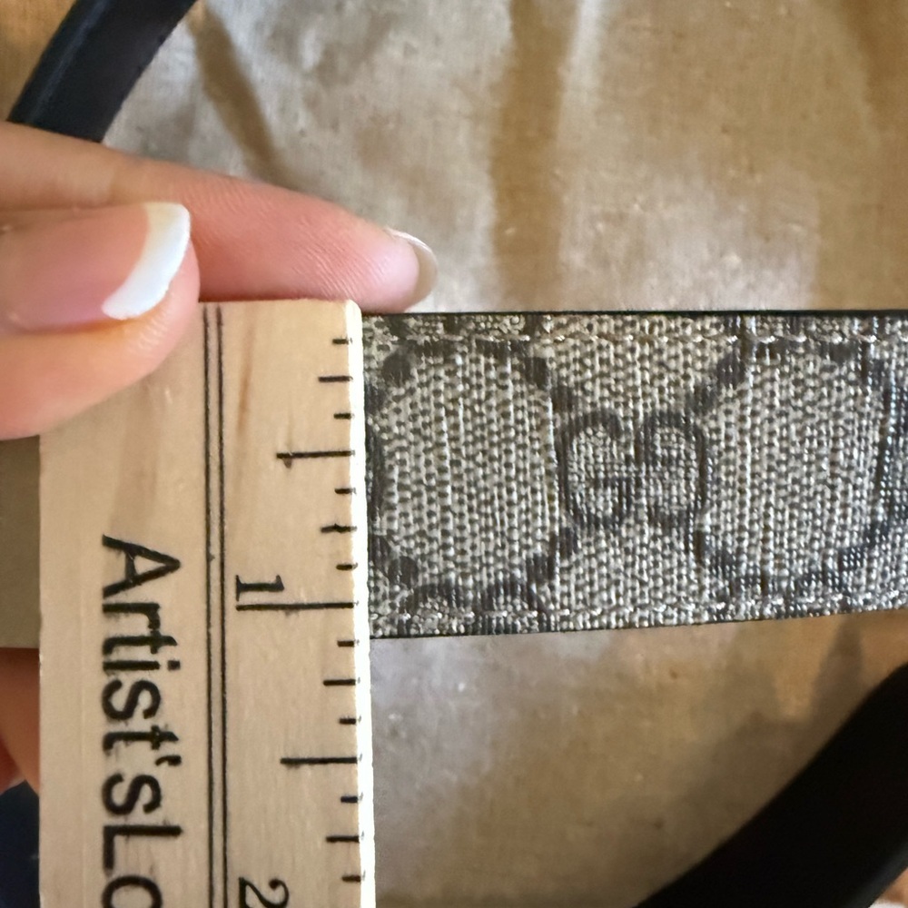 Gucci GG Marmont reversible belt Black and Gray with Iconic GG Buckle women’s‎ - Picture 6 of 6